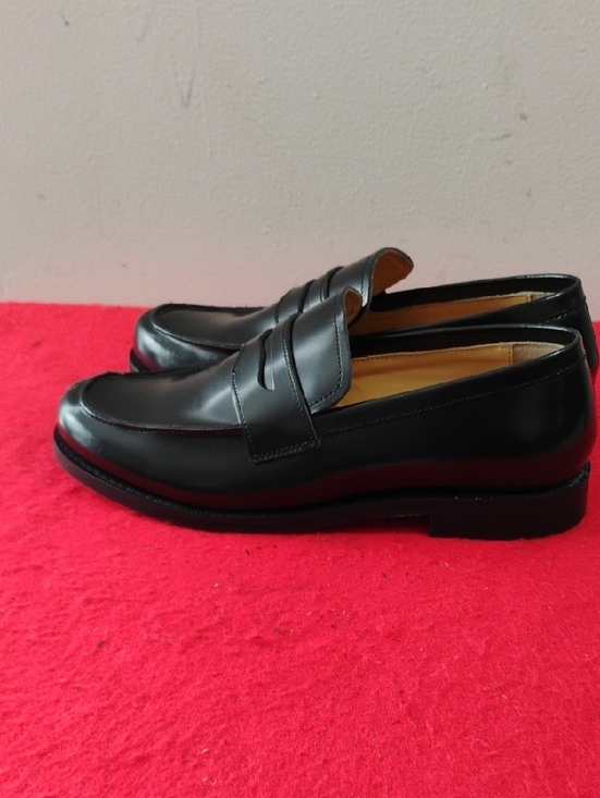 Express Black Leather Penny Loafers - Mens Slip-On Dress Shoes main image 9